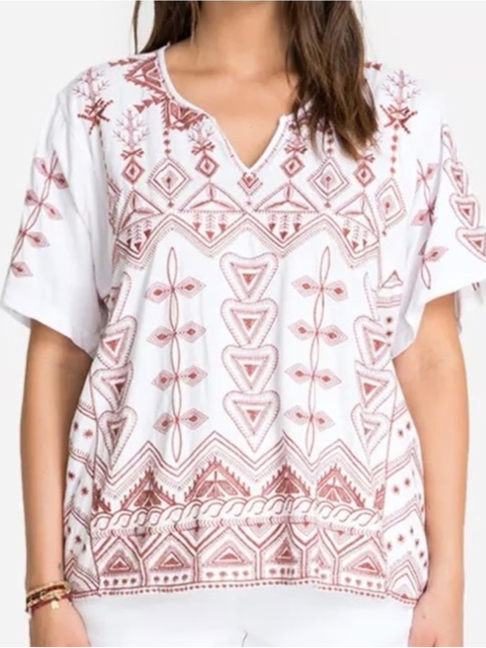 Johnny Was Eyal Knit Boxy Tee size Medium